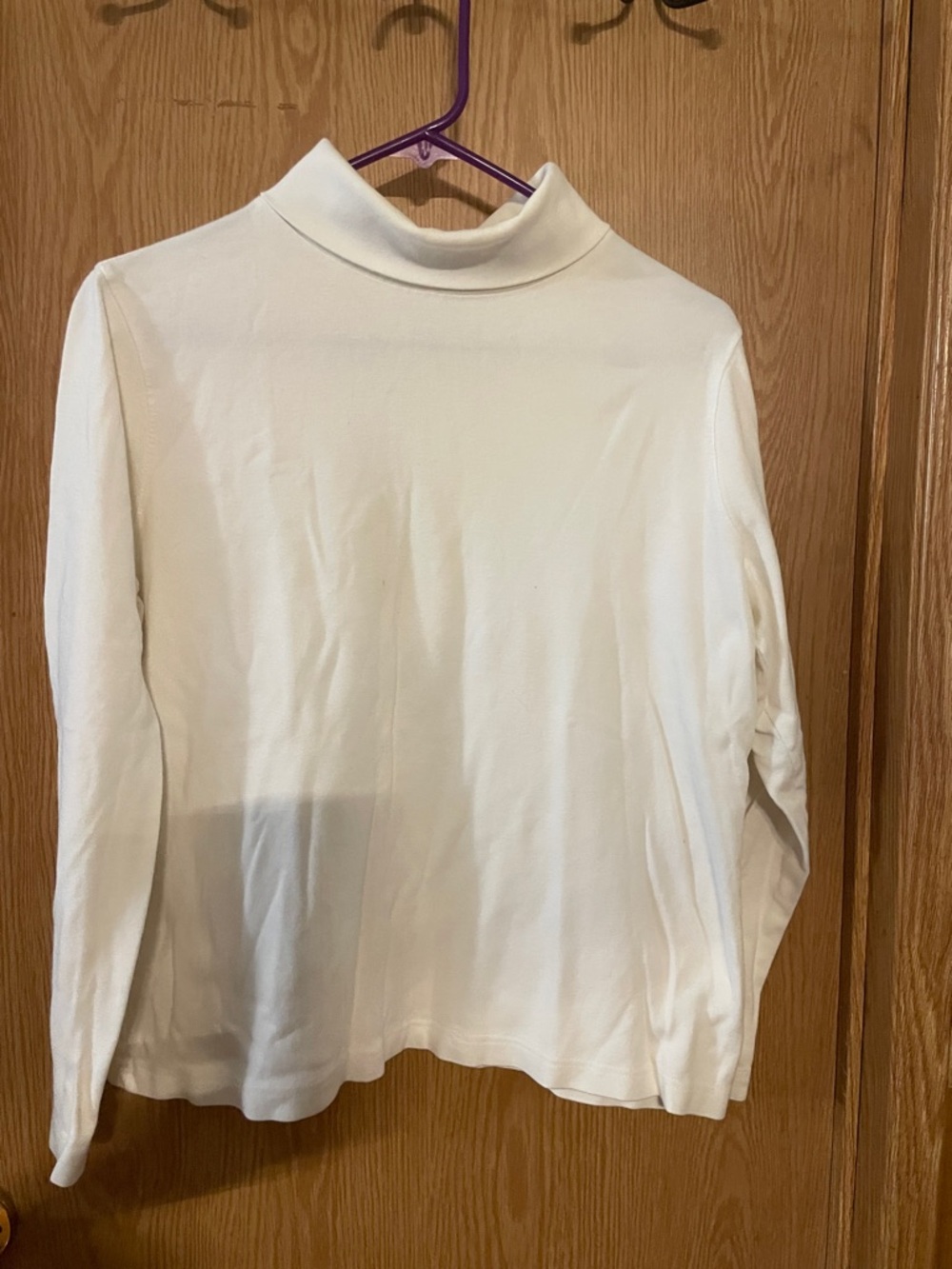 croft & barrow White Mock Neck Long Sleeve Top